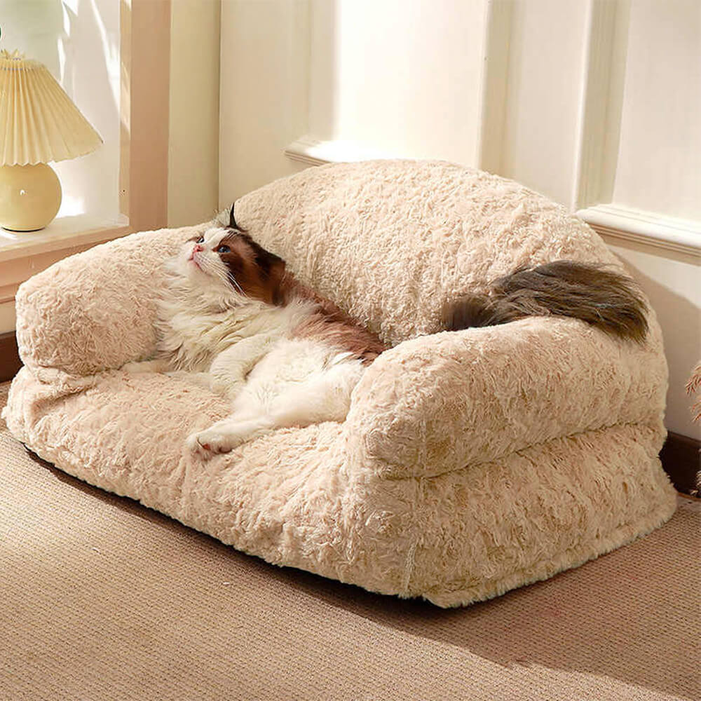 Canapé-lit doux et chaud pour chien et chat amovible et lavable avec support complet – Image 5