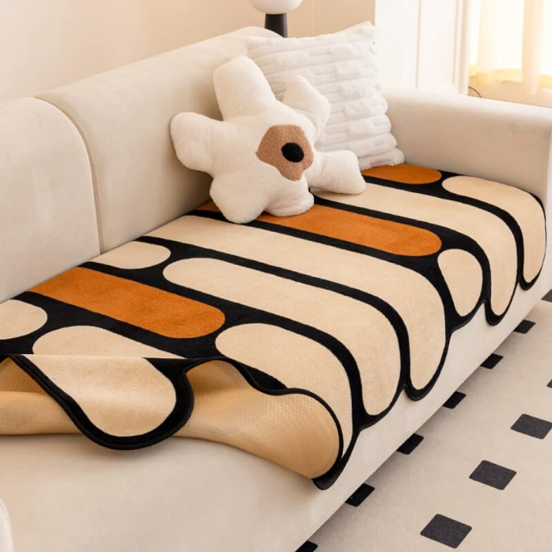 Housse de canapé moderne en chenille anti-rayures forme irrégulière – Image 8